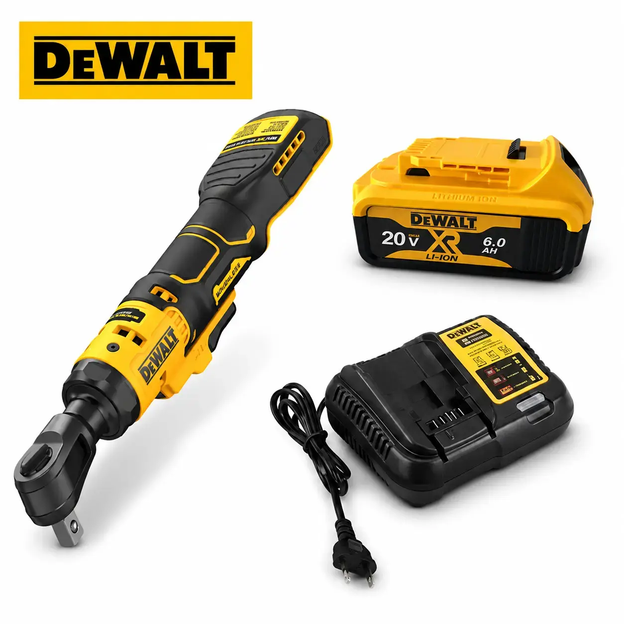 DEW F512 1/2" Cordless Ratchet Wrench With 70 Ft-Lbs Torque Output Variable Speed Control LED Light Compact Design For Car Repair Engine Maintenance And  Projects automotive solution hardware impact ch kit