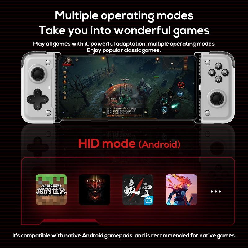 2025 New Mobile Game Stretching Gamepad Wired Bluetooth Dual-Mode 15W Phone Fast Charge One-Click Recording Macro