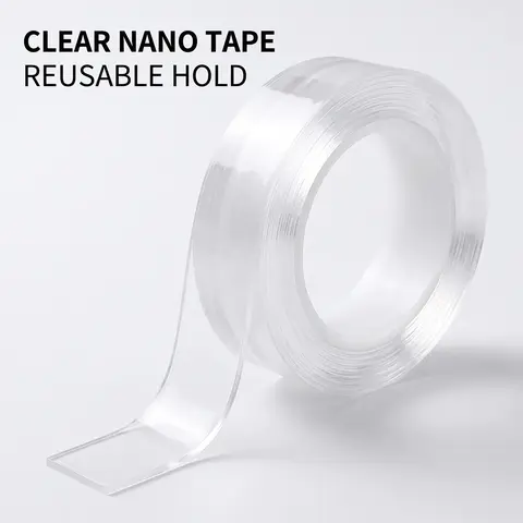 Double Sided Nano Tape, 1 Roll Transparent No Trace Reusable Waterproof Adhesive Tape, Multifunctional Adhesive Tape for Home & Office, Double Sided Tapes #GLOBAL PICKS