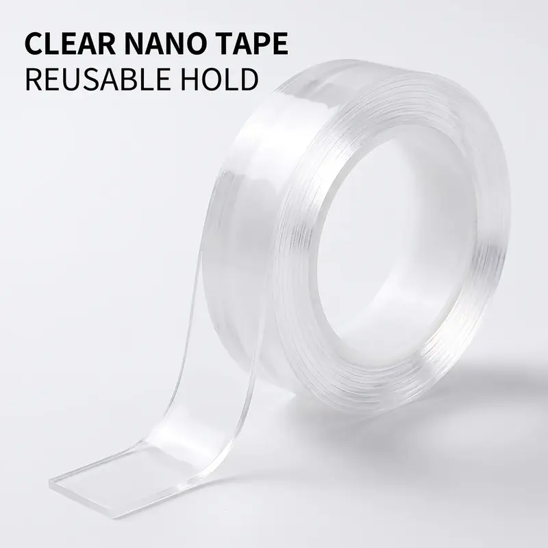 Double Sided Nano Tape, 1 Roll Transparent No Trace Reusable Waterproof Adhesive Tape, Multifunctional Adhesive Tape for Home & Office, Double Sided Tapes #GLOBAL PICKS
