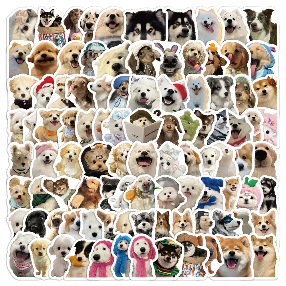 Realistic Cat and Dog Stickers, 5 Packs X 100pcs Each, 500pcs Total, Cute Animal Stickers for Journaling and Desktop Decoration