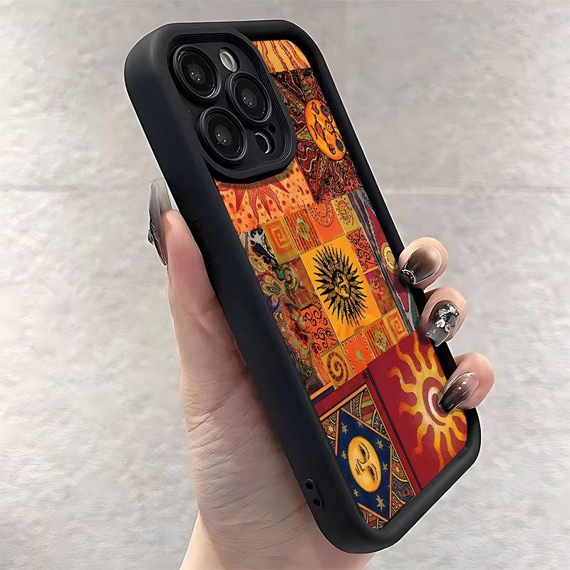 Phone case: Angel Eyes Soft Groove Luxury Thickened Anti Fall Panthera Pardus Phone Case with Sun Pattern UV Printing Matte Phone Cover 360 Degree Full Protection for iPhone 17 E Air Pro ProMax iPhone16 15 14 Plus 13 12 Mini 11 X XS XR