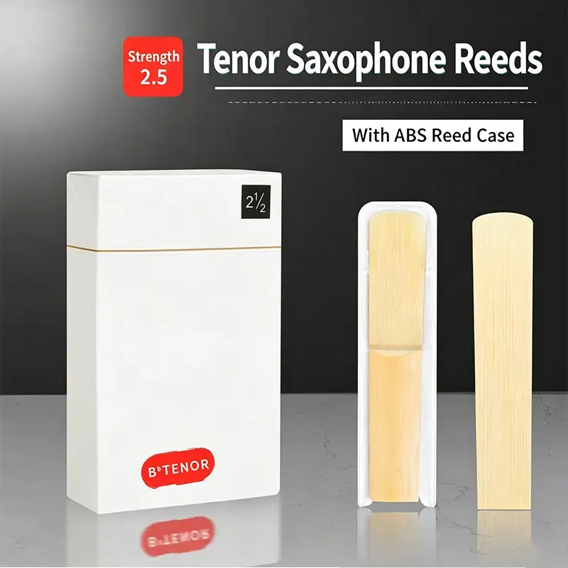 Bb Tenor Saxophone Reeds, Strength 2.5, Individually Packed in ABS Shell Case Musical Instruments & Accessories for Students & Professionals