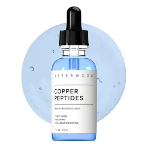Copper Peptides Serum for Face with GHK-Cu Peptide and Hyaluronic Acid Anti-Aging Facial Serum 1 Fl Oz