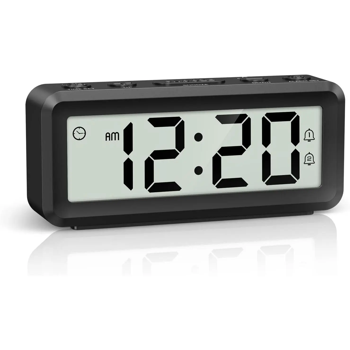Small  Clock,  Alarms Snooze   | Compact Pocket  Operated Travel Clock with Included  for Dorm & Office (No Backlight)