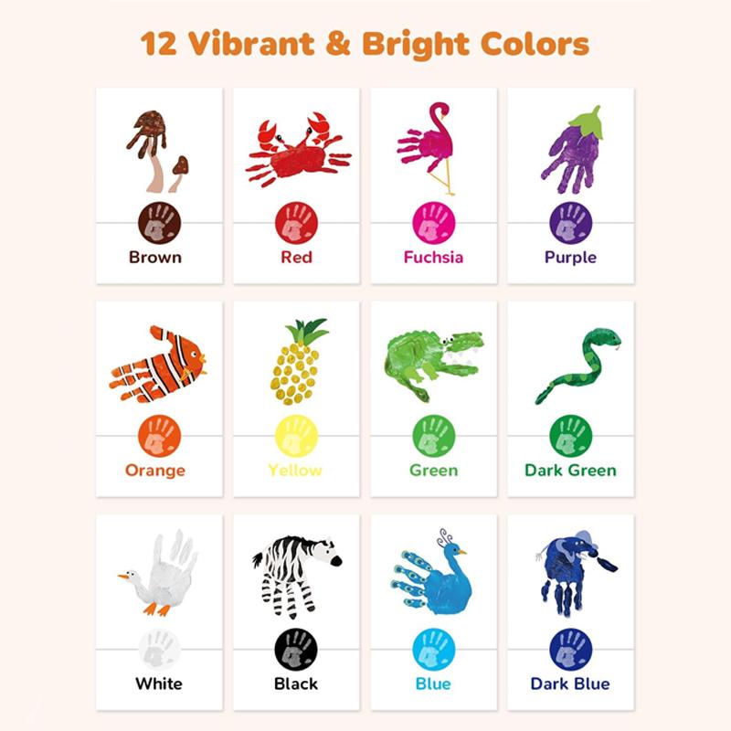 27 PCS Finger Paint, Washable Paint for Todllers 1-3, Non-Toxic 12 Vibrant Colors (2.1fl oz/60ml )(1.22fl oz/36ml ) , Palette, Apron, Brush, Eye Stickers, Baby Safe Paints for Hand and Feet, Safe Preschool for Kids Gift/Art/School Supplies, back to school 27 PCS Finger Paint, Washable Paint for Todllers 1-3, Non-Toxic 12 Vibrant Colors (2.1fl oz/60ml )(1.22fl oz/36ml ) , Palette, Apron, Brush, Eye Stickers, Baby Safe Paints for Hand and Feet, Safe Preschool for Kids Gift/Art/School Supplies, back to school