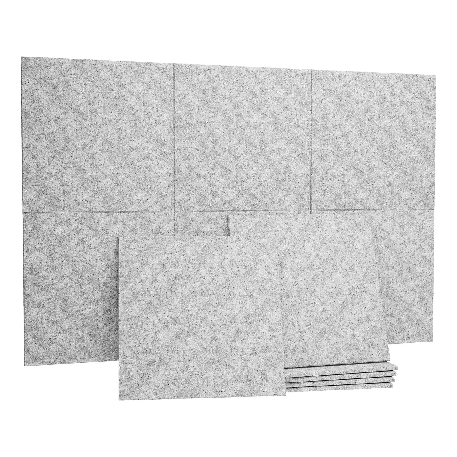 NRC 0.92 Sound Absorbing Peel & Stick Acoustic Wall Panels, 11.8 x 11.8 in High-Density Polyester Fiber, Cut-to-Fit, for Home Office/Studio/Gaming Room, 12/24 Pack