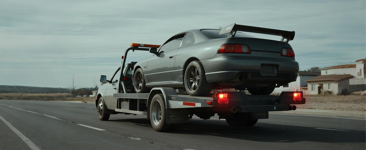 THE WELL KEPT Wireless Trailer Lights Magnetic, upgrade Rechargeable Wireless Trailer Tow Lights LED Kit, IP65 Waterproof, 10-Hour Battery Life, 100 FT Signal Synchronization for Towing Truck Camper RV Boat