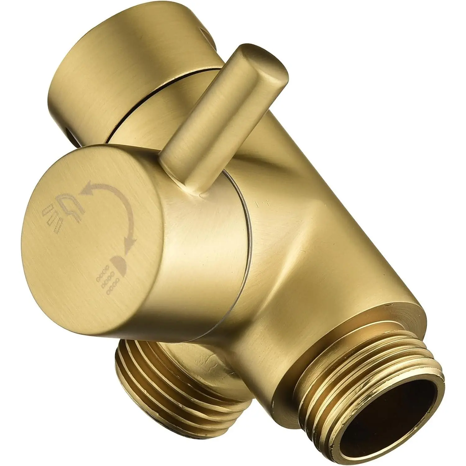 Solid Brass Shower Diverter Valve G1/2" 3 Way Shower Arm Diverter Brushed Gold