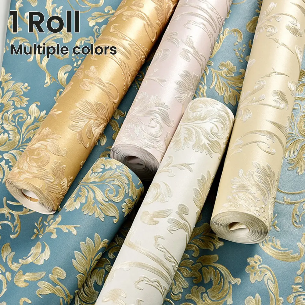 1 Roll of Luxury Textured Retro Nonwoven Paper Wallpaper, Elegant European Style, Multiple Styles Available, Thickened Material, Peel & Stick, Suitable for Living Rooms, Bedrooms, TV Background Walls, and Furniture Renovation.
