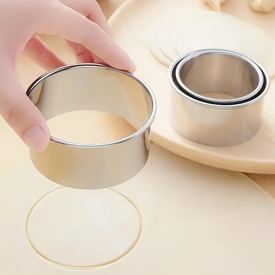 [Dumpling Mold Set] 5pcs Stainless Steel Round Dumpling Mold Set - Perfect for making dumplings, dough wrappers, cookies, and biscuits in the kitchen, Best for Christmas, Perfect for Thanksgiving