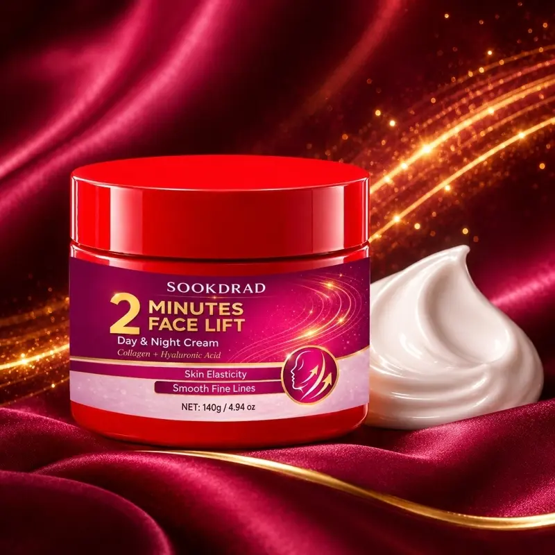 2 Minutes Face Lift Day Night Cream, Collagen, Hyaluronic Acid, Smooth Fine Lines, Boost Skin Elasticity, 140g