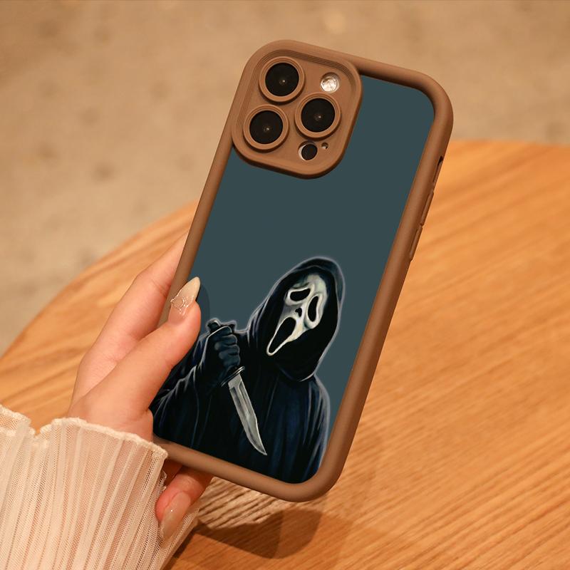 Scream Ghostface Knife -Teal/Charcoal blue color scheme for iPhone17/17PROMAX/17PRO/16/15/14/13/12/GALAXYS21/S22/S23/S24 Celestial Eye Layered Phone Case compatible with multiple models Cool trend BOBOJT558001