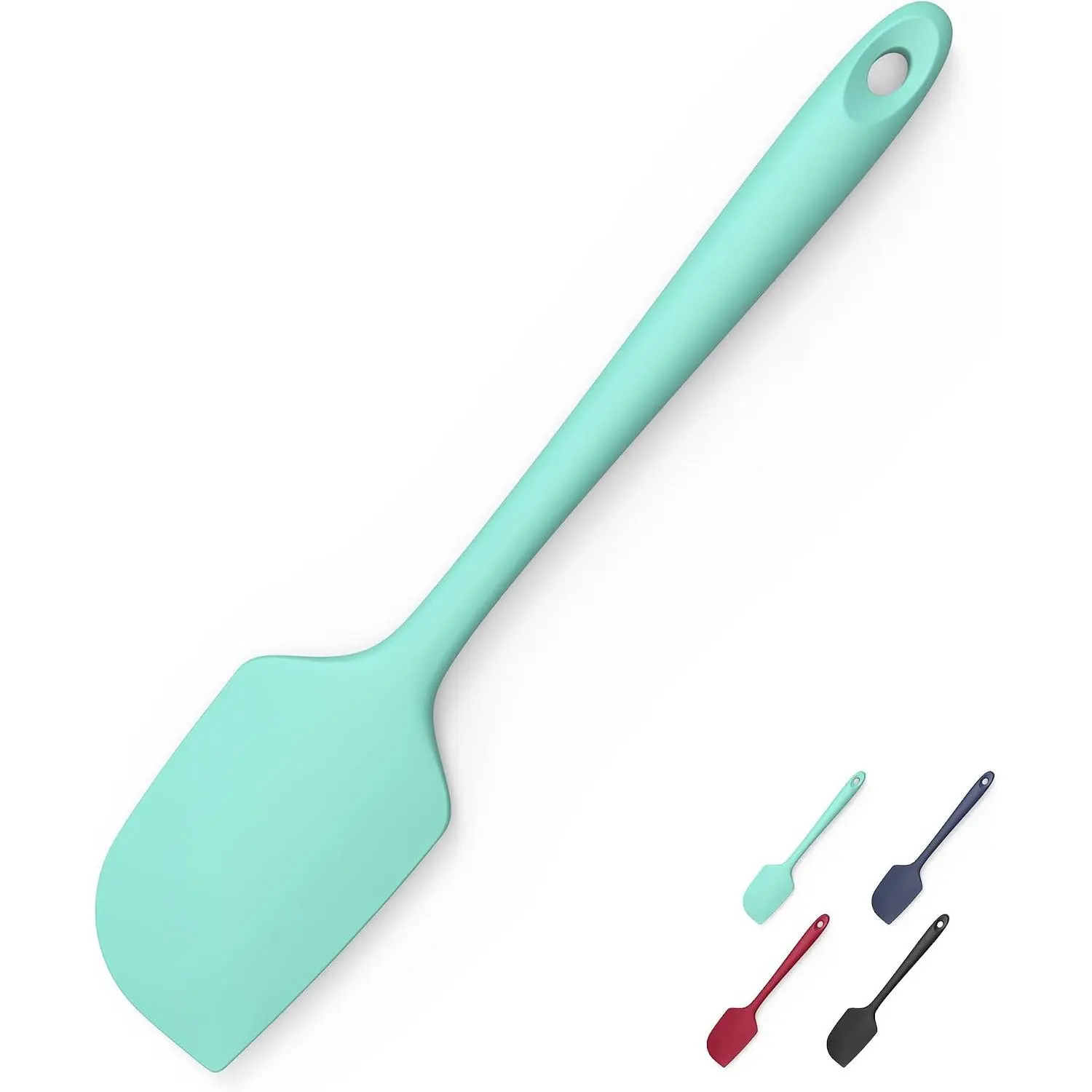 600°F Heat Resistant  Spatula for Baking (11.4in,  Sky) | Flexible Kitchen Rubber Bowl Scrapers  Grade Seamless Supplies Scratch-Proof for Mixing Cooking Scraping Non-Stick Pans