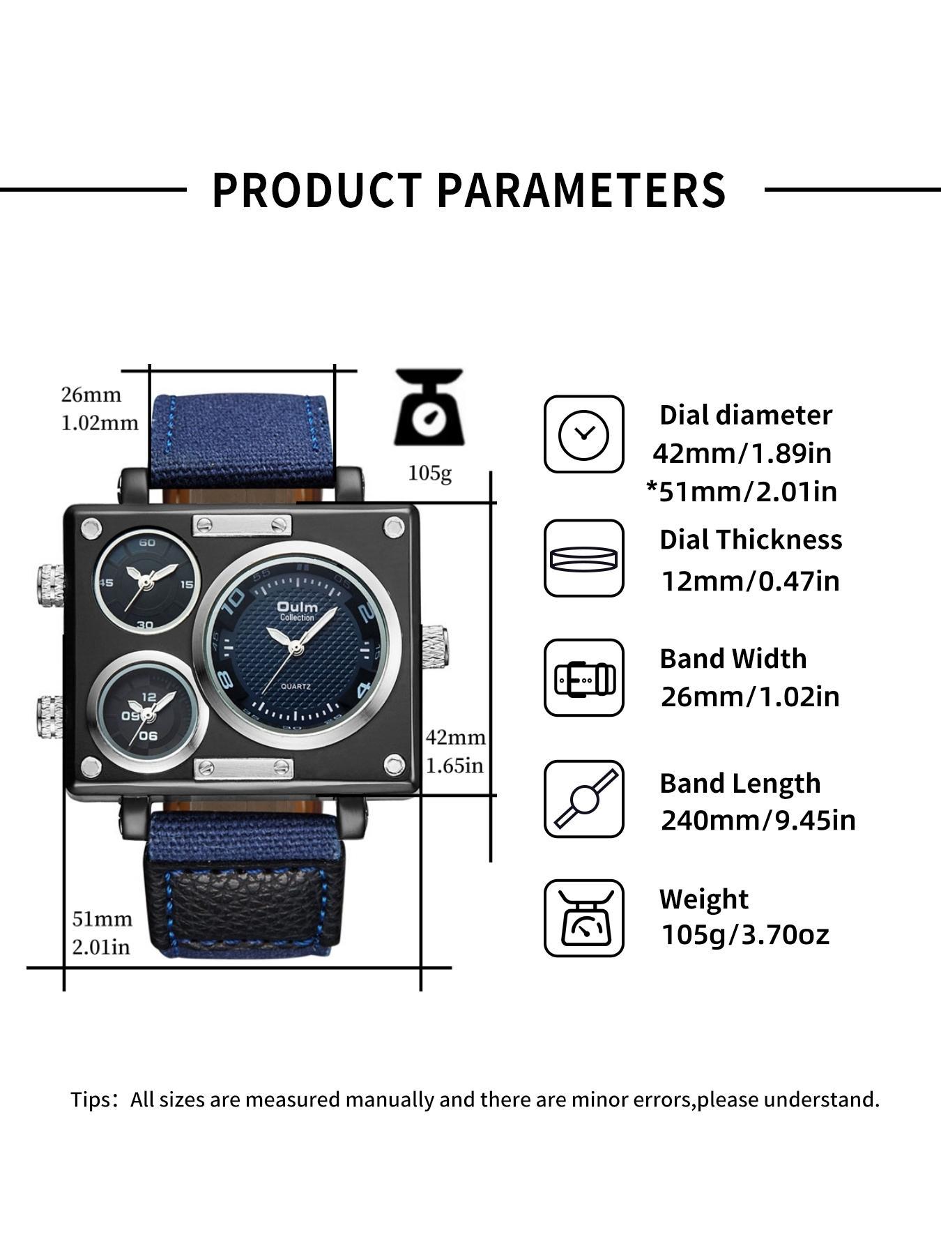 Men's Business Fashion Square Dial Quartz Watch, with Box, 2024 New Style Fashion Multifunction Watch for Party, Trendy All-match & Exquisite Watch for Birthday Gift, Trendy Multifunctional Watch, Business Fashion Watches