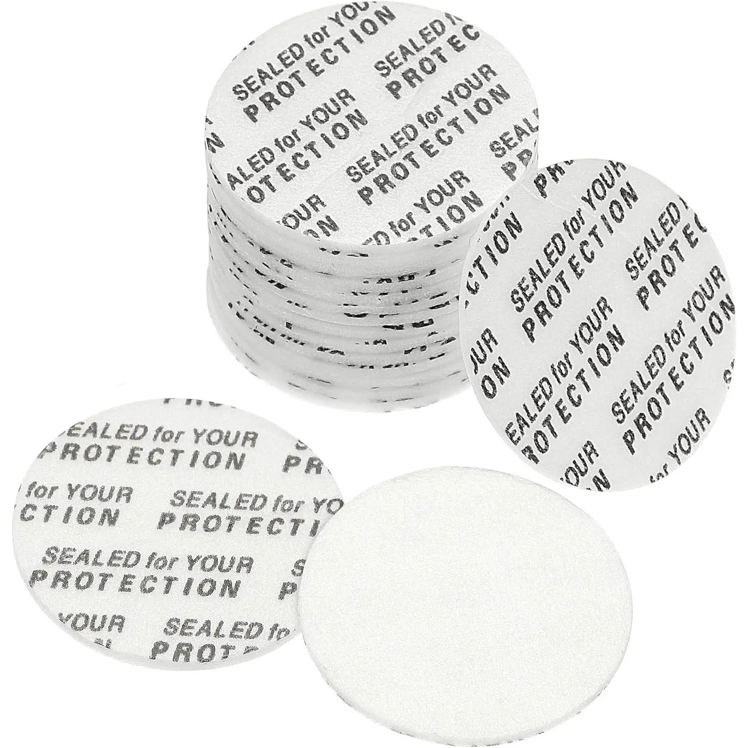 24mm/0.94"  Lid Liner, 200Pack Adhesive PS  Lid Liner   Seal Cap Liners Resistant Tamper for Plastic Glass Jar Bottle Cap Seals