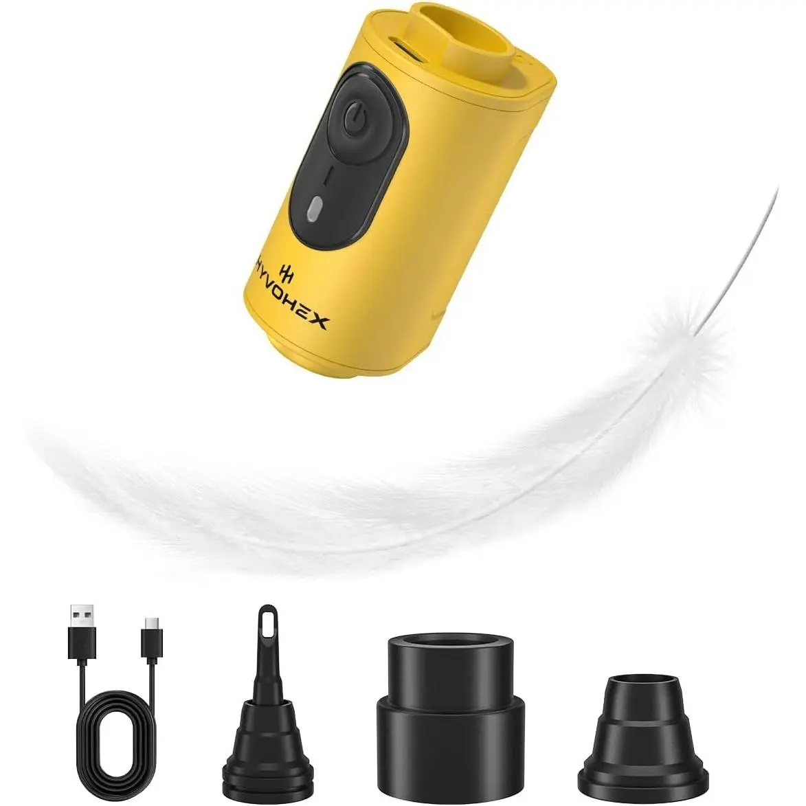 Portable 2oz Ultra-Fast Mini Rechargeable Electric Air Pump for Inflatables, Supports Inflate Deflate, Perfect for Air Mattress Camping Pool Floats Sleeping Pads