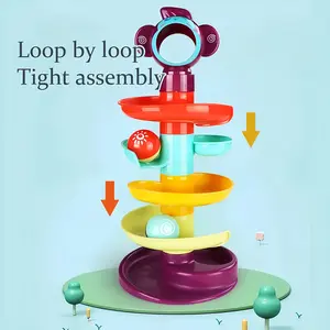 Multicolor Ball Slower Tower & Track Set - Stacking Toy with Ball System, Operation (No /) - Educational Birthday/Christmas Gift &, Develops Motor Skills & Color