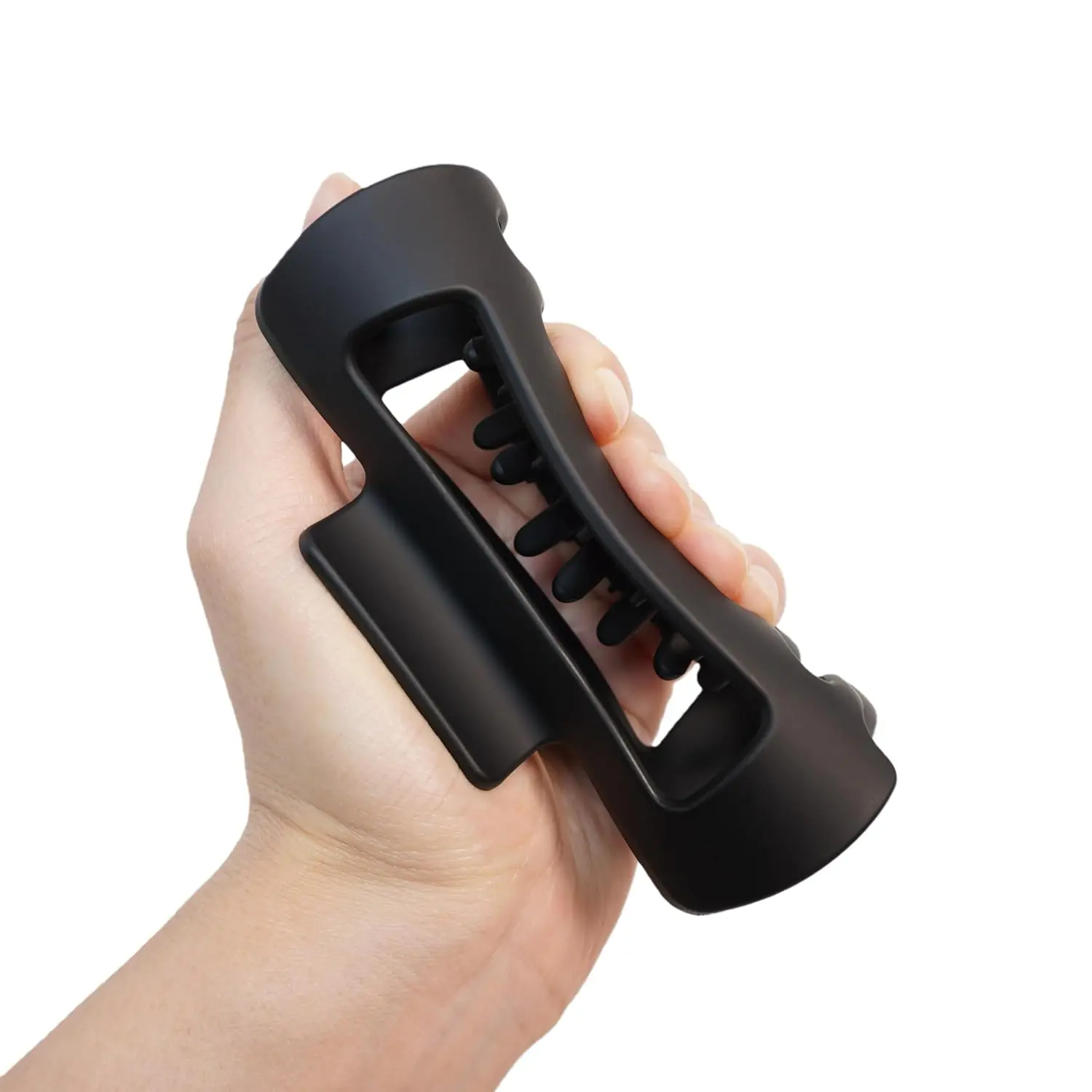 Large Silicone Claw Clip for Women, Plain Non-Slip Barrette for Thin to Thick Curly Hair, Soft Flexible Unsnappable Design