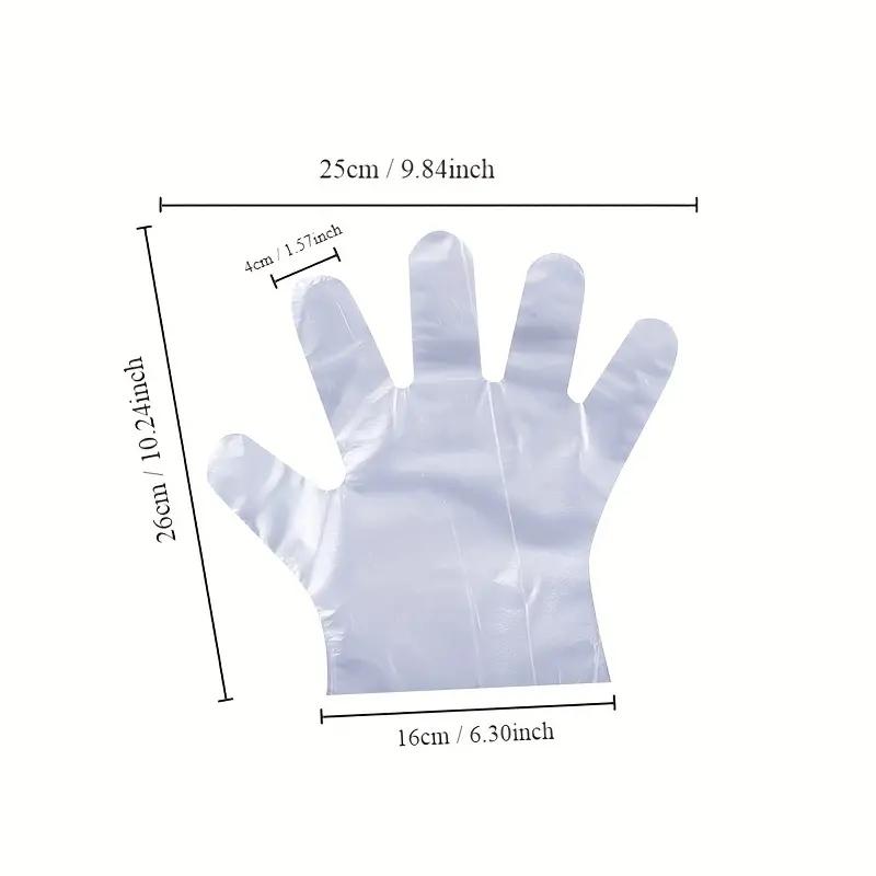 Disposable Food Grade Gloves, 100pcs Clear Plastic Gloves, Multipurpose Disposable Gloves for Food Preparation, Kitchen Accessories, Safety