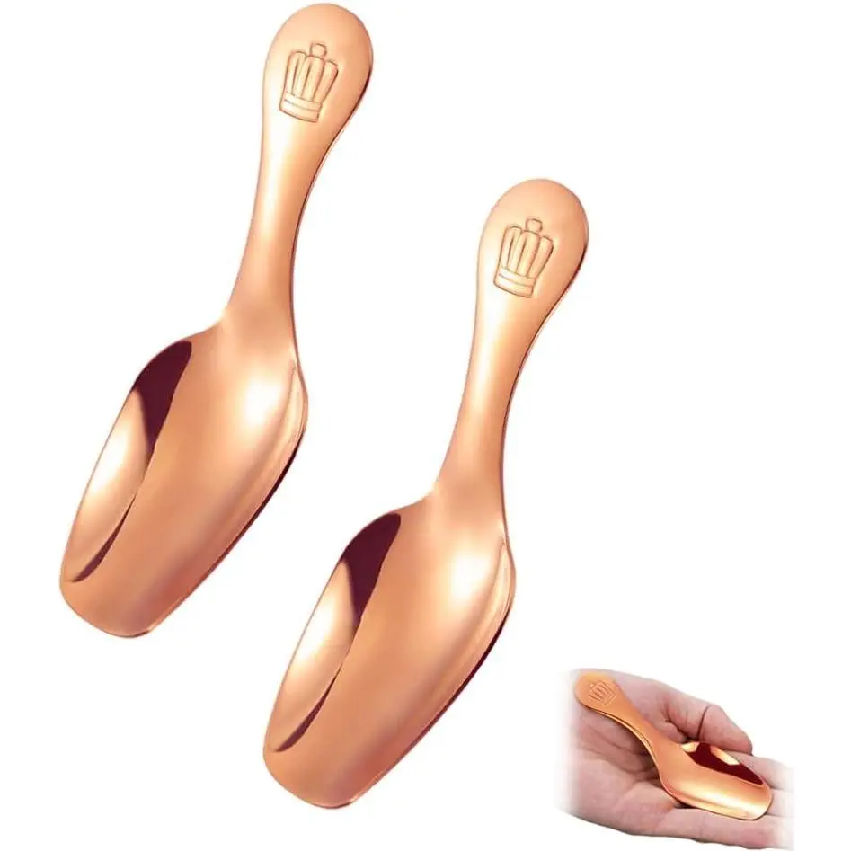 Stainless Steel Mini Short Handle Dessert Salt Spoon Coffee Scoop for Jars Tea Sugar Honey Spice Ice Cream Milk Powder