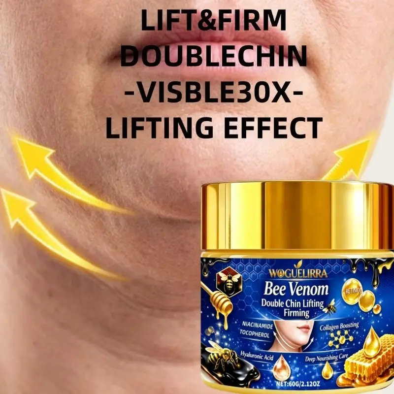 Bee Venom Chin Lift Cream, Hydrating Face Serum, Tightens V-Shaped Facial Structure, Brightening & Firming Tightening Skin Care
