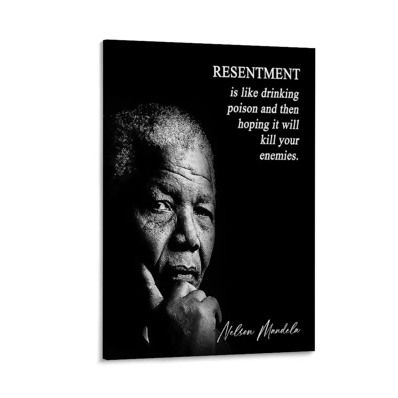 Nelson Mandela Inspirational Quote Poster, Wall Art, Canvas Print, Home Decor for Bedroom Living Room Office