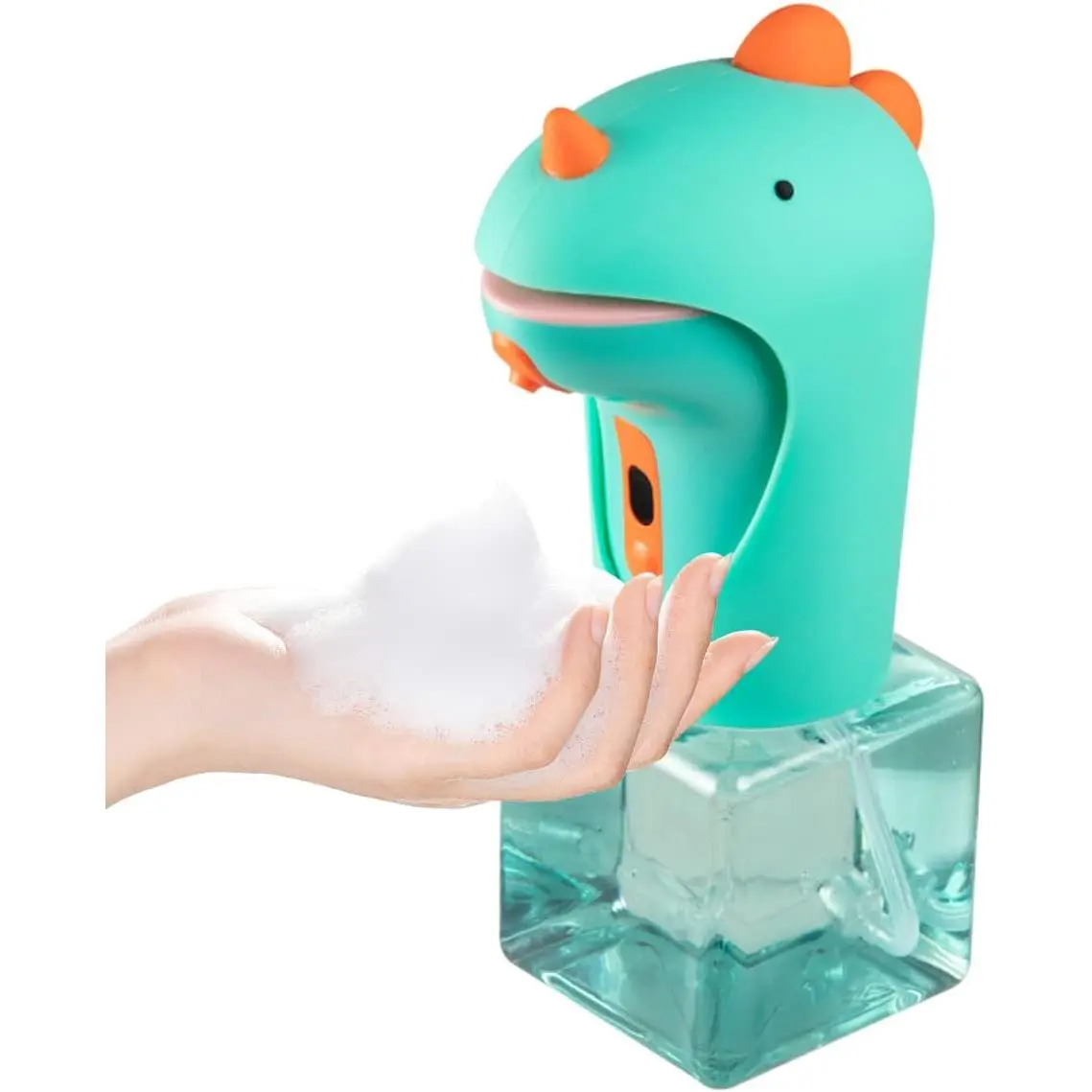 Dinosaur Soap Dispenser, Auto Foaming Touchless Hand Soap Dispenser for Kids, IPX6 Waterproof Cute Foam Sanitizer Dispenser for Countertop, 8.7oz/250ML (Battery Type)
