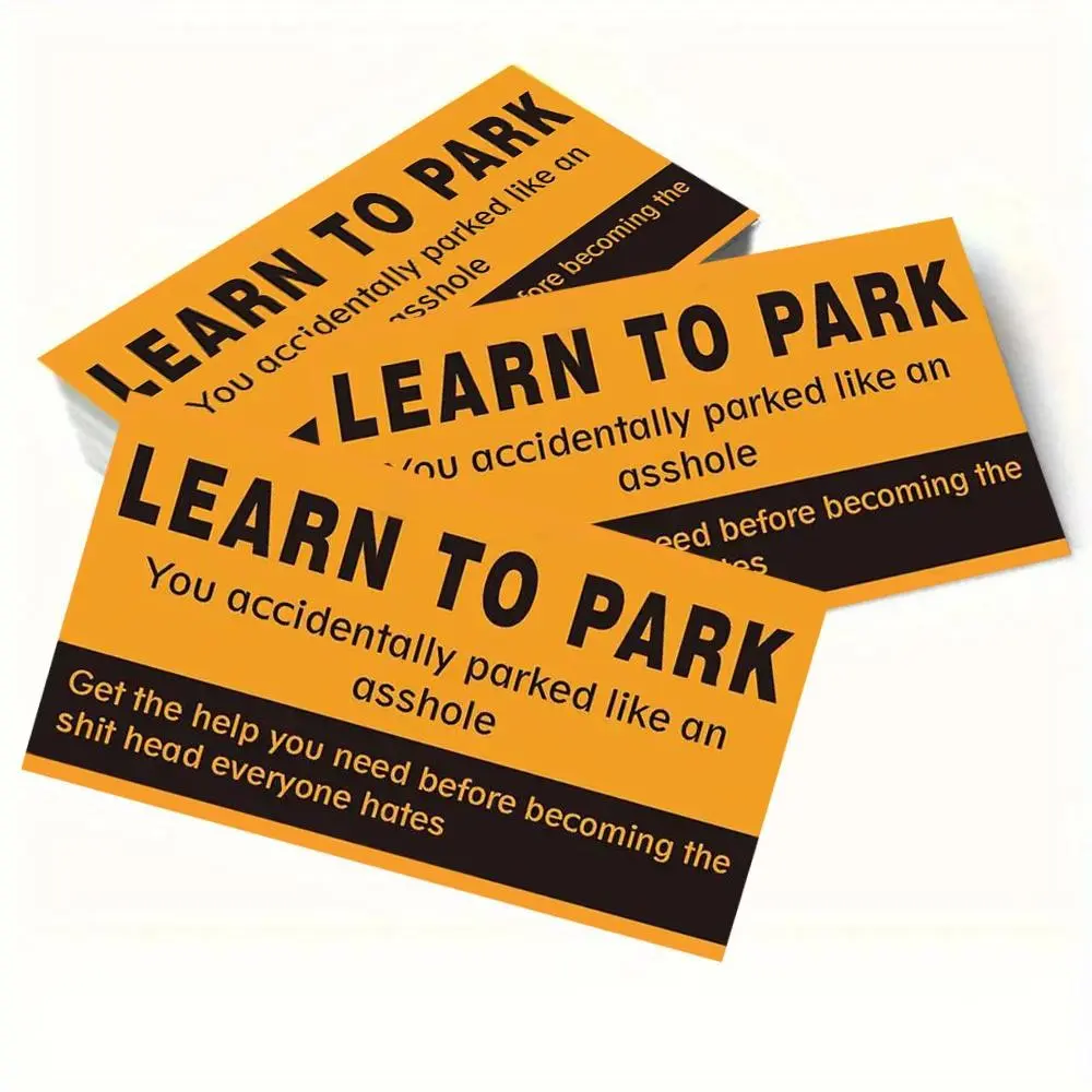 Funny Parking Ticket Set, 50pcs Waterproof Car Decorations, Stickers for Cars, Durable Outdoor Use, Ideal for Vehicle Personalization & Fun Design