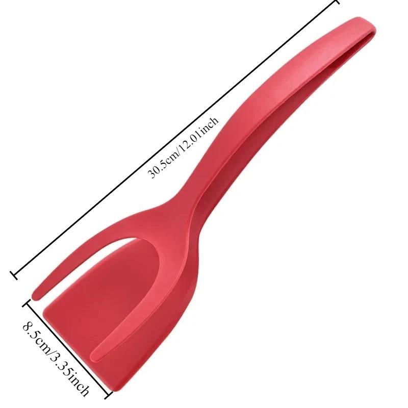 1pcs Versatile Kitchen Tools Set, Dual-Use Nylon Scraper, Food Clip, Egg Turner, Bread Toast Spatula, Perfect for Cooking & Baking, Durable Kitchenware, Heat Resistant Spatula