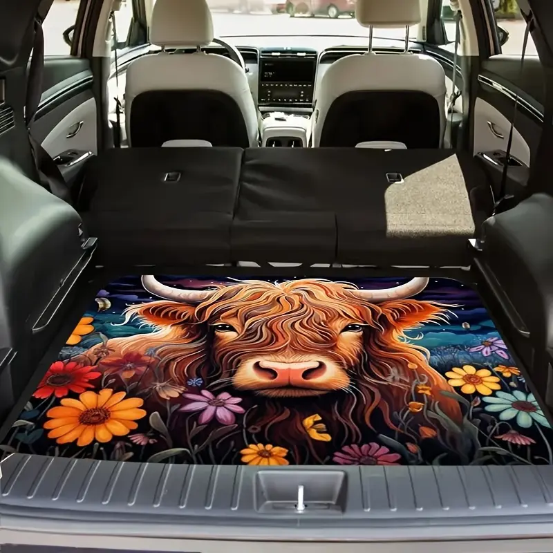 A Versatile Cartoon Trunk Mat Featuring a Sleek And Stylish Design That Improves The Interior Space, Compatible with a Variety of Vehicle Models