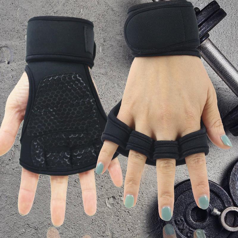 Durable Non-slip Weightlifting Gloves, Adjustable Wrist Strap Design for Men and Women, Essential Gym Training Equipment, Gym Accessories