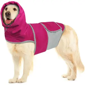 Dog Anxiety Hooded Shirt - Noise-Reducing Thunder Vest, Skin-Friendly Calming Jacket for Storm, Separation, S Bright Red