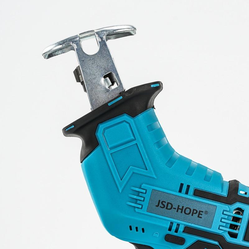 JSD-HOPE Electric Reciprocating Saw, Household Rechargeable Small Outdoor Hand-held Electric Saw, Lithium Electric Saber Hand Chainsaw