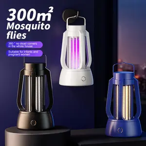 1pcs USB Rechargeable UV Mosquito Killer Lamp, Silent Electric Fly Zapper for Home Kitchen Restaurant, Outdoor Camping Use