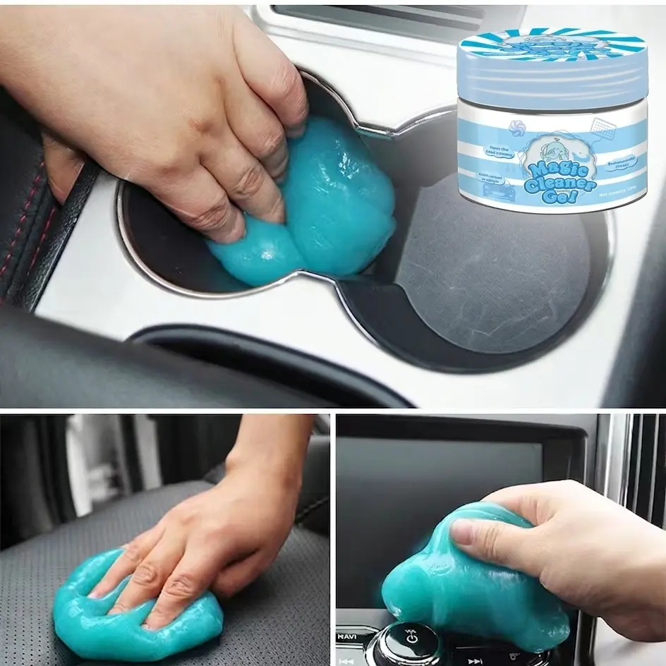 1pc (160g) Multi-purpose Car Cleaning Gel, Non-sticky, Reusable Dust Removal Slime for Car Interior & Household Care. Cleans Vehicles, Daily Goods & Office Supplies