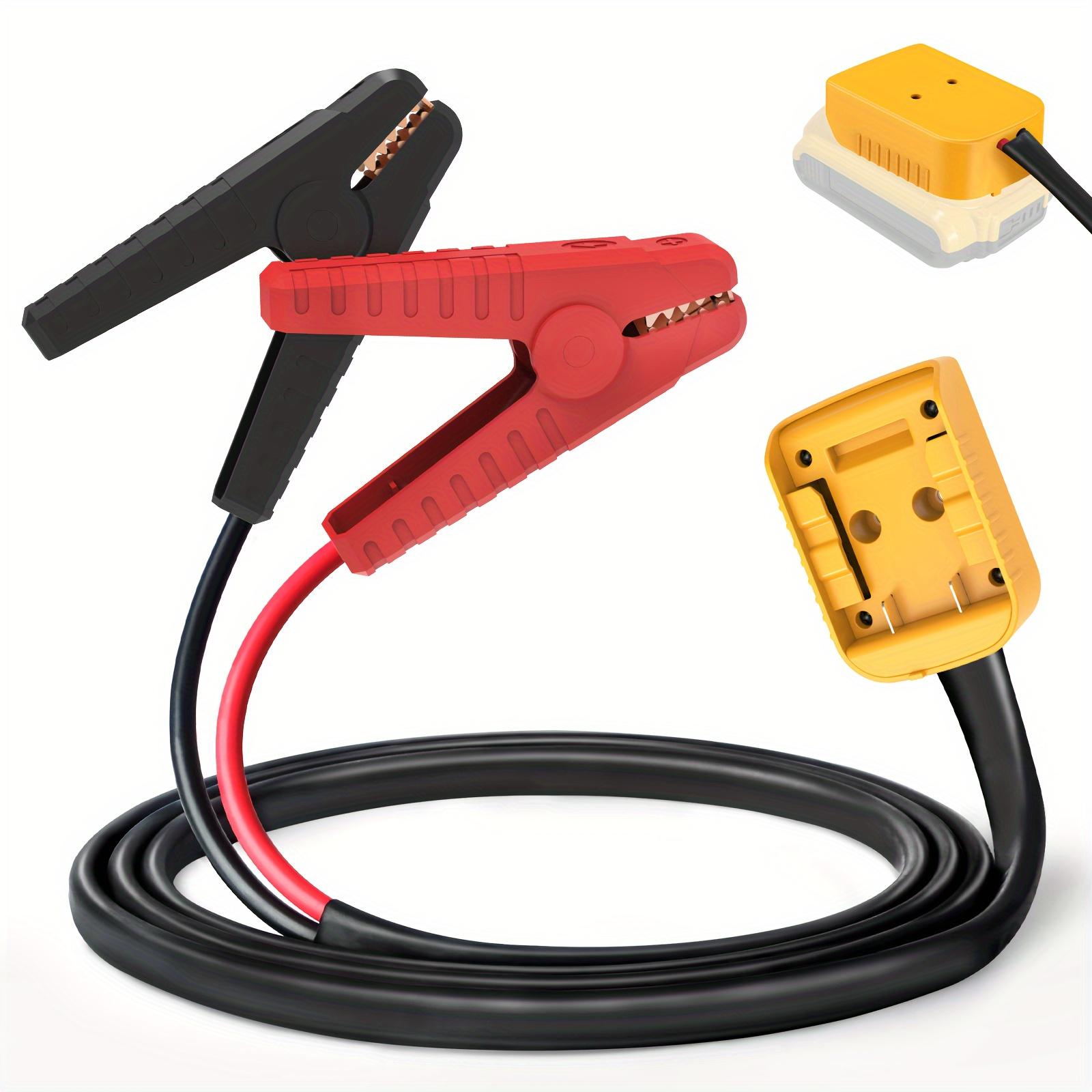 Car Starter Jumper Cables With Adapter For Dewalt/Milwaukee  18v/20v Dcb Battery Starter 8AWG 3.28ft Car Battery Booster Pack, Battery Jumper Battery Not Included