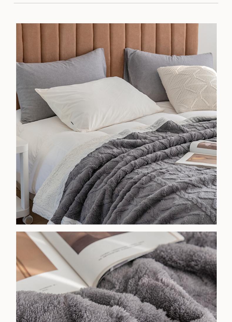 Ultra Cozy Double-sided Plush Blanket Heavy Duty Double Layer Thermal Throw Multifunctional Bedding Blanket for HomeOffice Camping Car Travel Multiple Colors and Sizes
