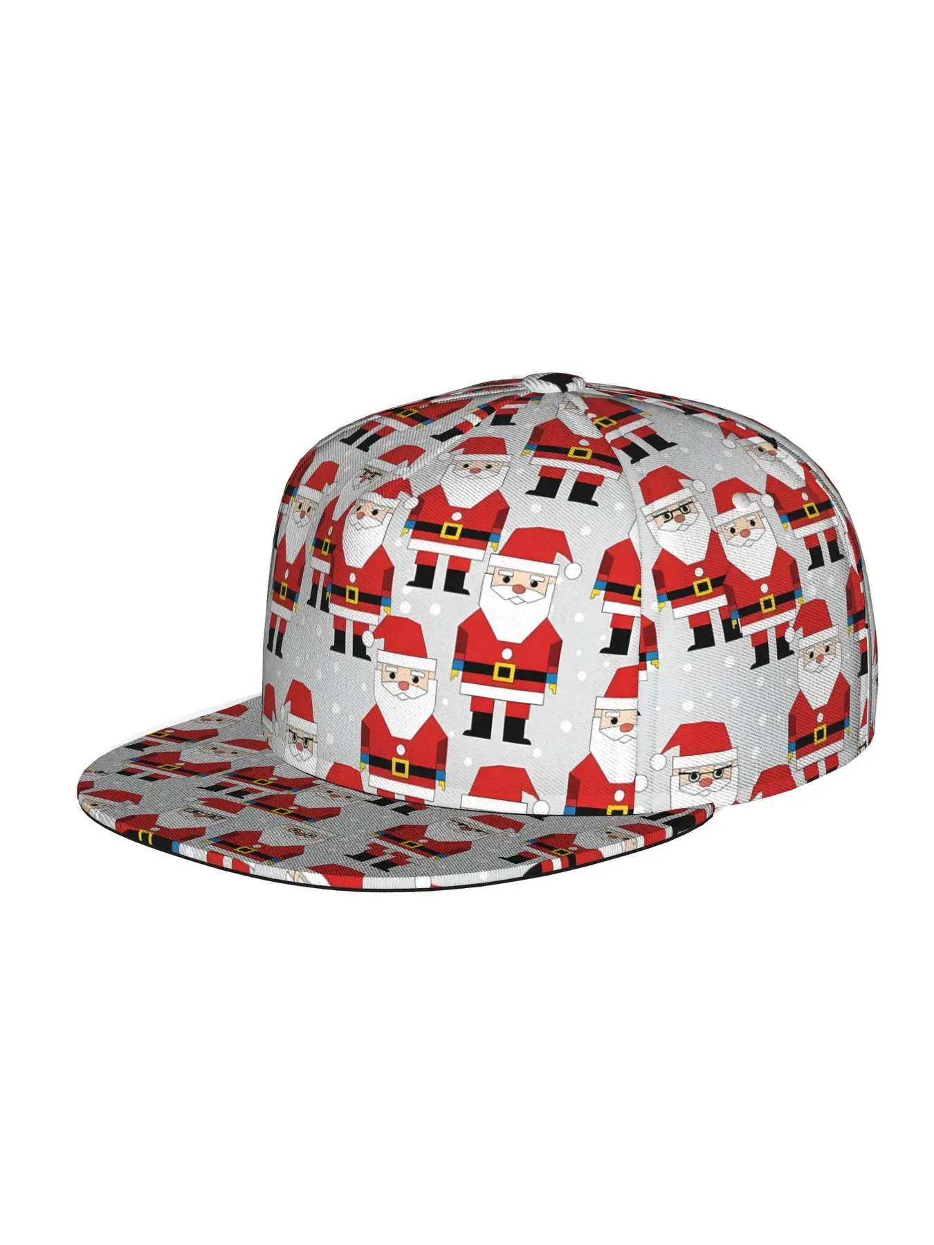 Santa Claus pattern, Unisex baseball cap, adjustable back buckle trucker cap, party baseball cap, punk-style sun hat, suitable for skateboarding, dancing and outdoor sports, all year round.
