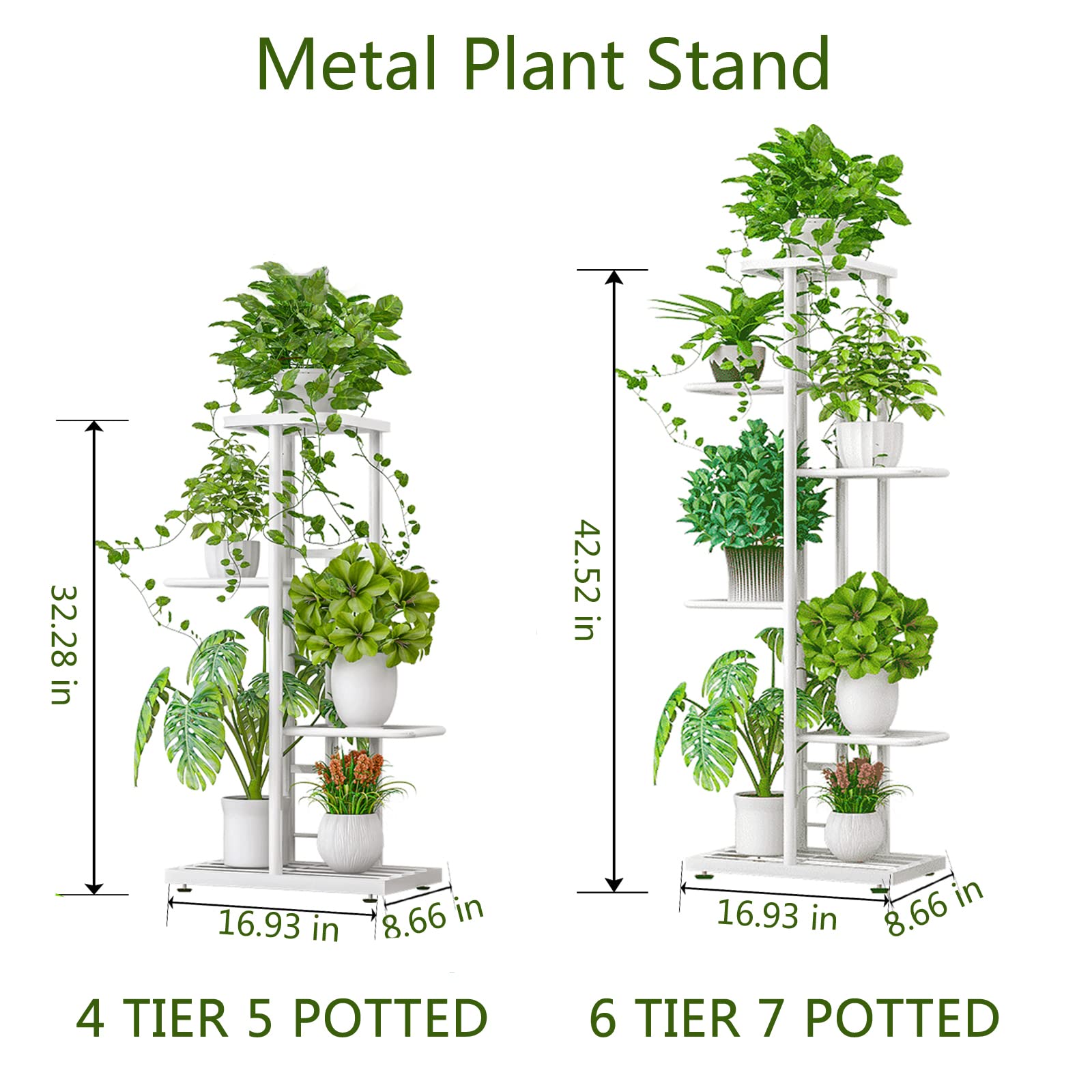 Plant Stand Indoor Outdoor Metal 4 Tier 5 Potted Multiple Flower Pot Holder Shelf Planter Display Shelving Unit for Patio Garden Corner Balcony Living Room【A001】 Deals For You Days Plant Stand Indoor Outdoor Metal 4 Tier 5 Potted Multiple Flower Pot Holder Shelf Planter Display Shelving Unit for Patio Garden Corner Balcony Living Room【A001】 Deals For You Days
