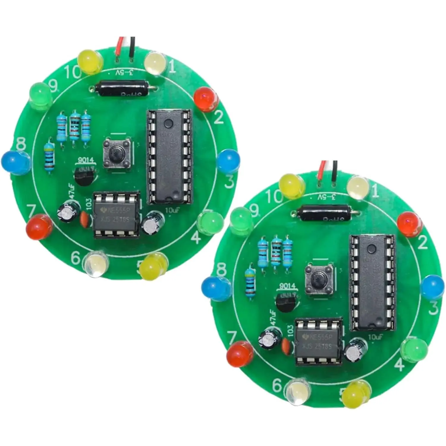 DIY Soldering Practice Kit for Beginners, a Hands-On Light Circuit Board Project for Learning Electronics Skills, Training