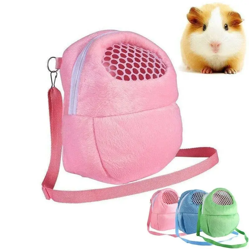 Pet Carrier Bag Breathable Portable Travel Backpack for Guinea Pig | Breathable mesh pouch, hands-free sling outgoing bag, secure zipper, for hedgehog/hamsters/sugar glider/chinchilla