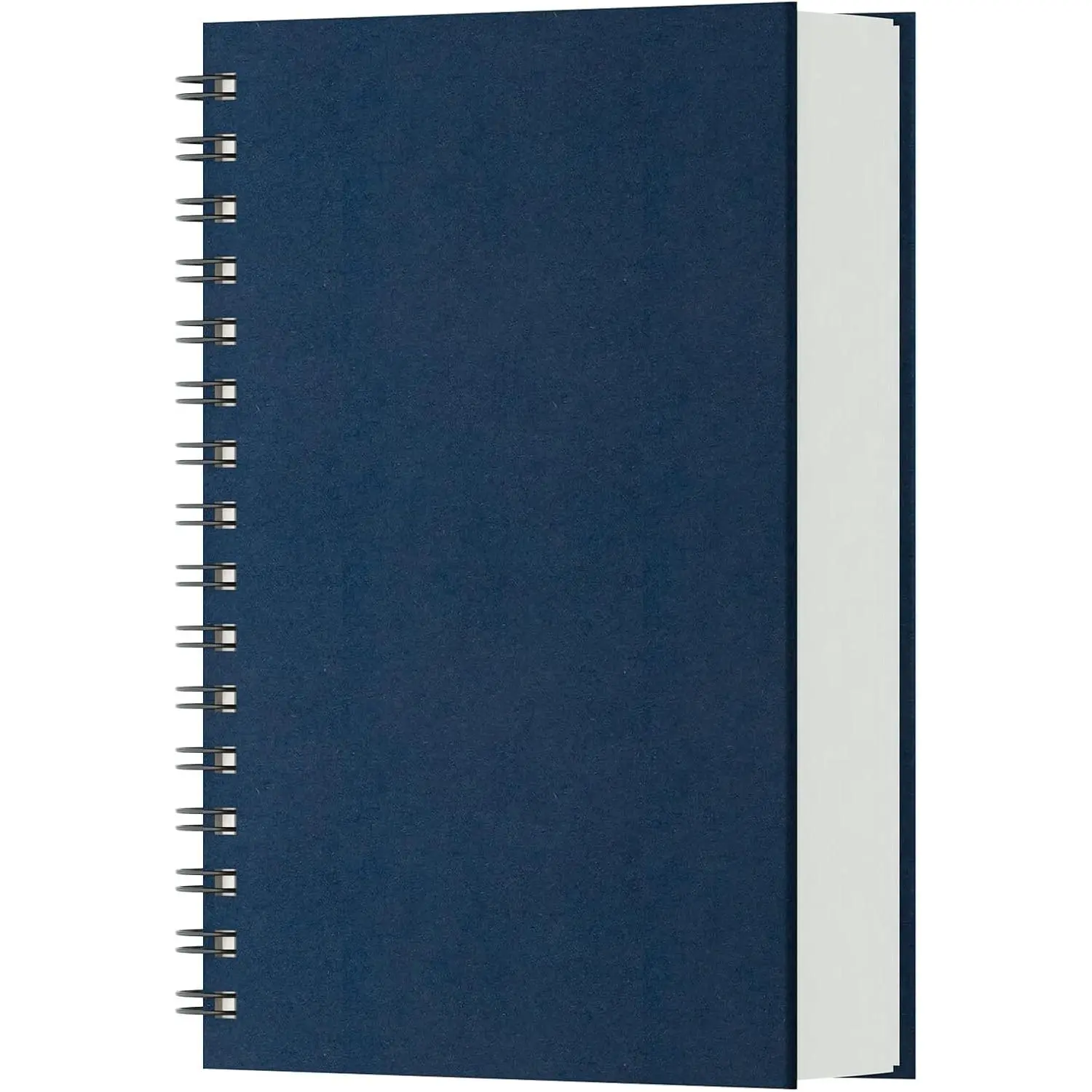 Hardcover Spiral Notebook, 1 Pack A5 5.5"x8.3" Blue Office Journal College Ruled, 240 Pages Lined Notebooks for Women Writing Pads Thick Paper for DIY Note Taking School Business Work Diary