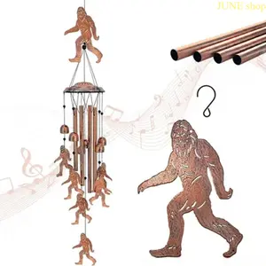 Bigfoot Wind Chime, Unisex Memorial Gift/birthday Present, Metal Wind Chime for Indoor & Outdoor Use, Garden Decor, Patio, Home, Porch, Yard, Outdoor Wind Chimes