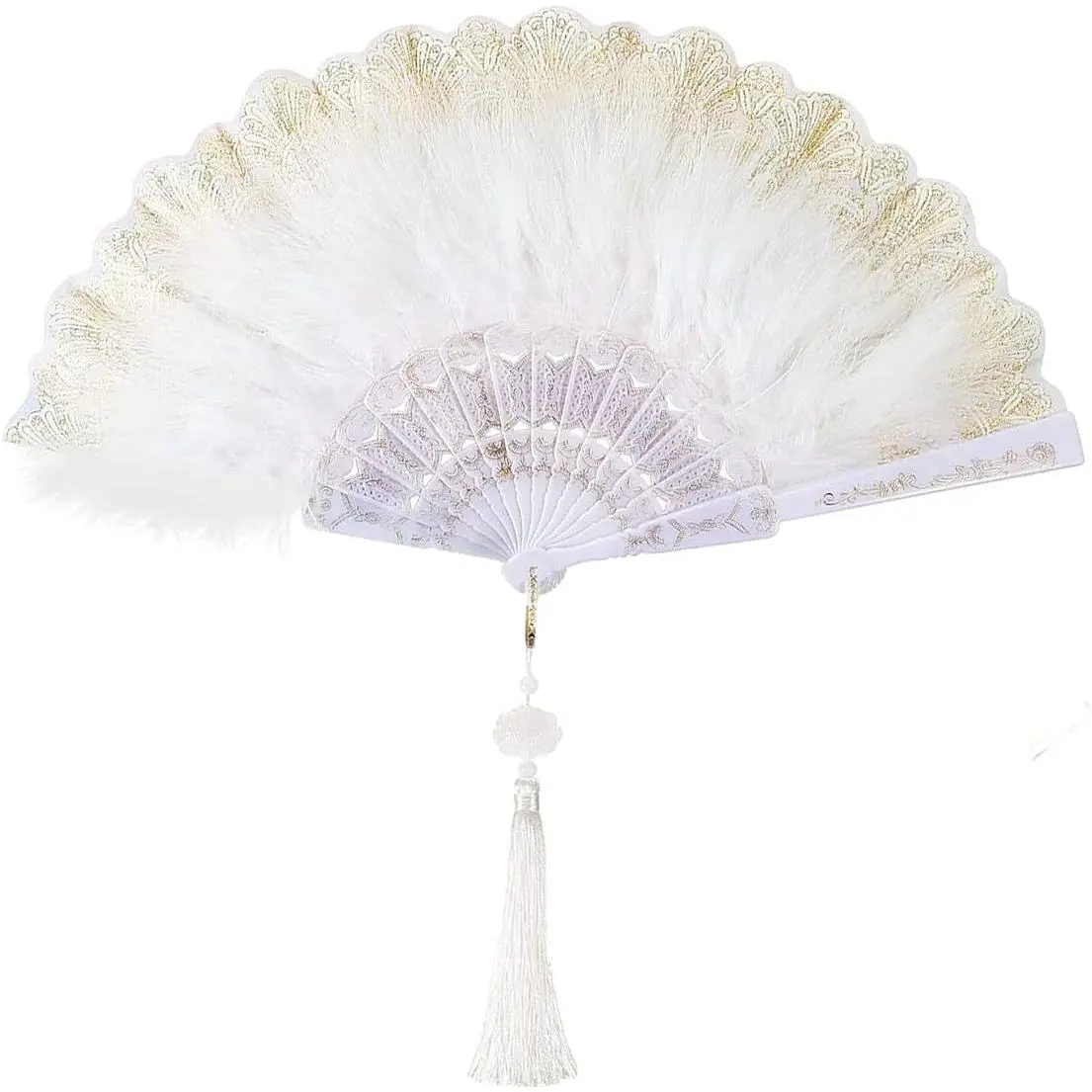 1920s  Style Folding Handheld Flapper  Hand Fan
