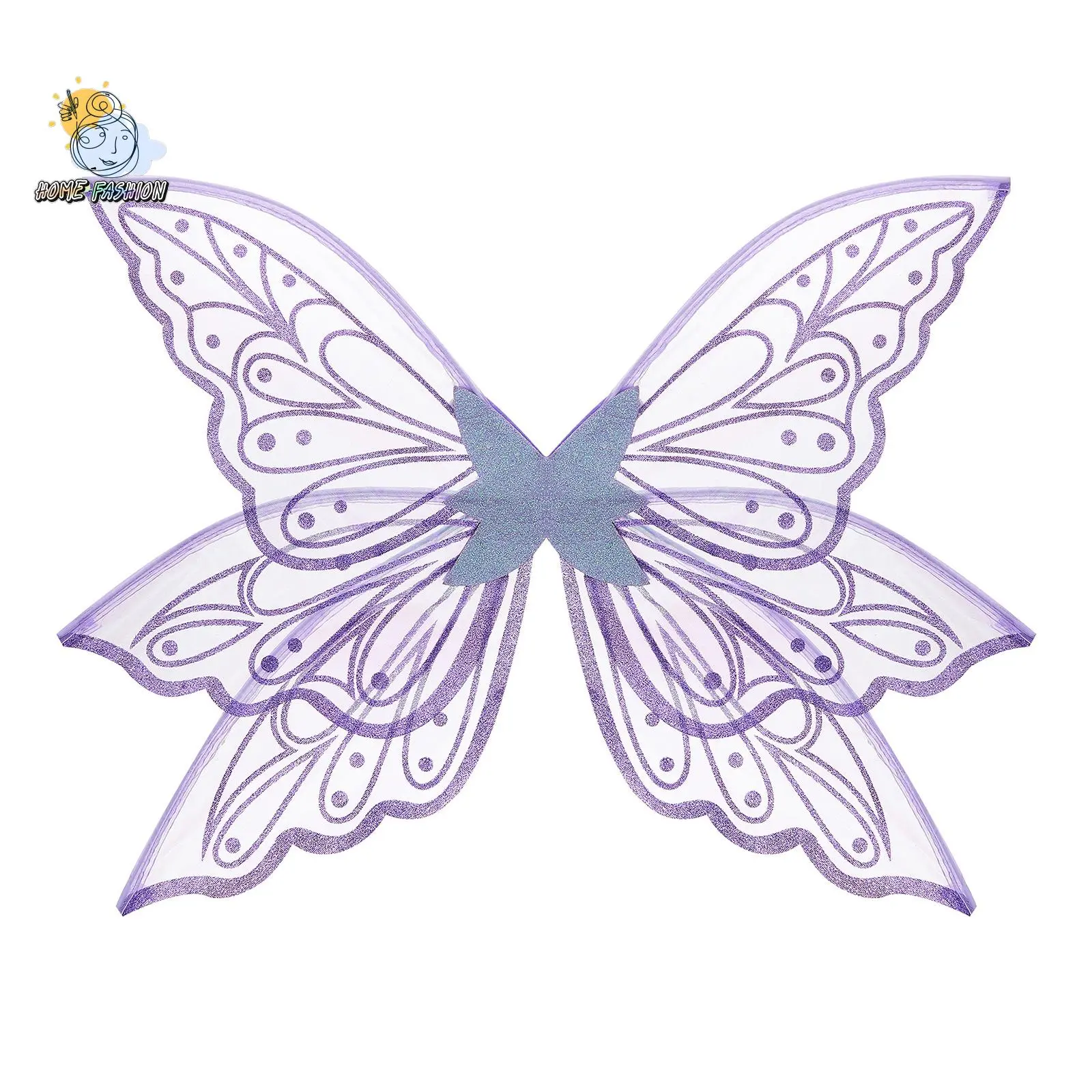Kids Fairy Costume Accessories Set, Butterfly Wings Magical Wand Cosplay Props for Halloween Stage