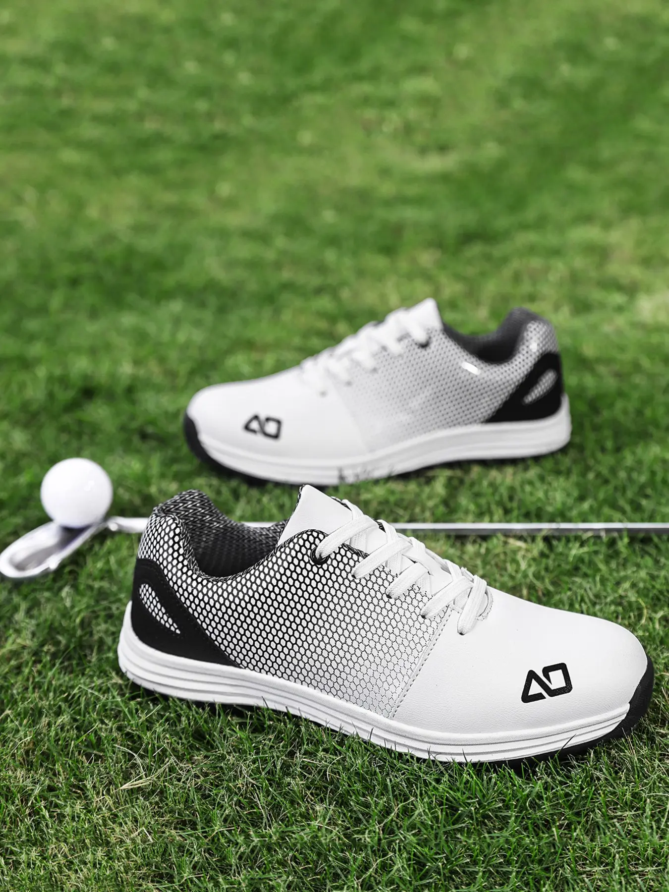 Men's Professional Golf Shoes, Breathable Lightweight Non-Slip Casual Sports Shoes, Round Toe, Wide Fit, All Seasons, Outdoor Training