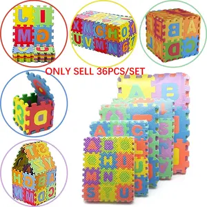 36pcs/set Foam Puzzle Play Mat Interlocking EVA Floor Tiles with Alphabet and Numbers Random Color Interlocking Mats