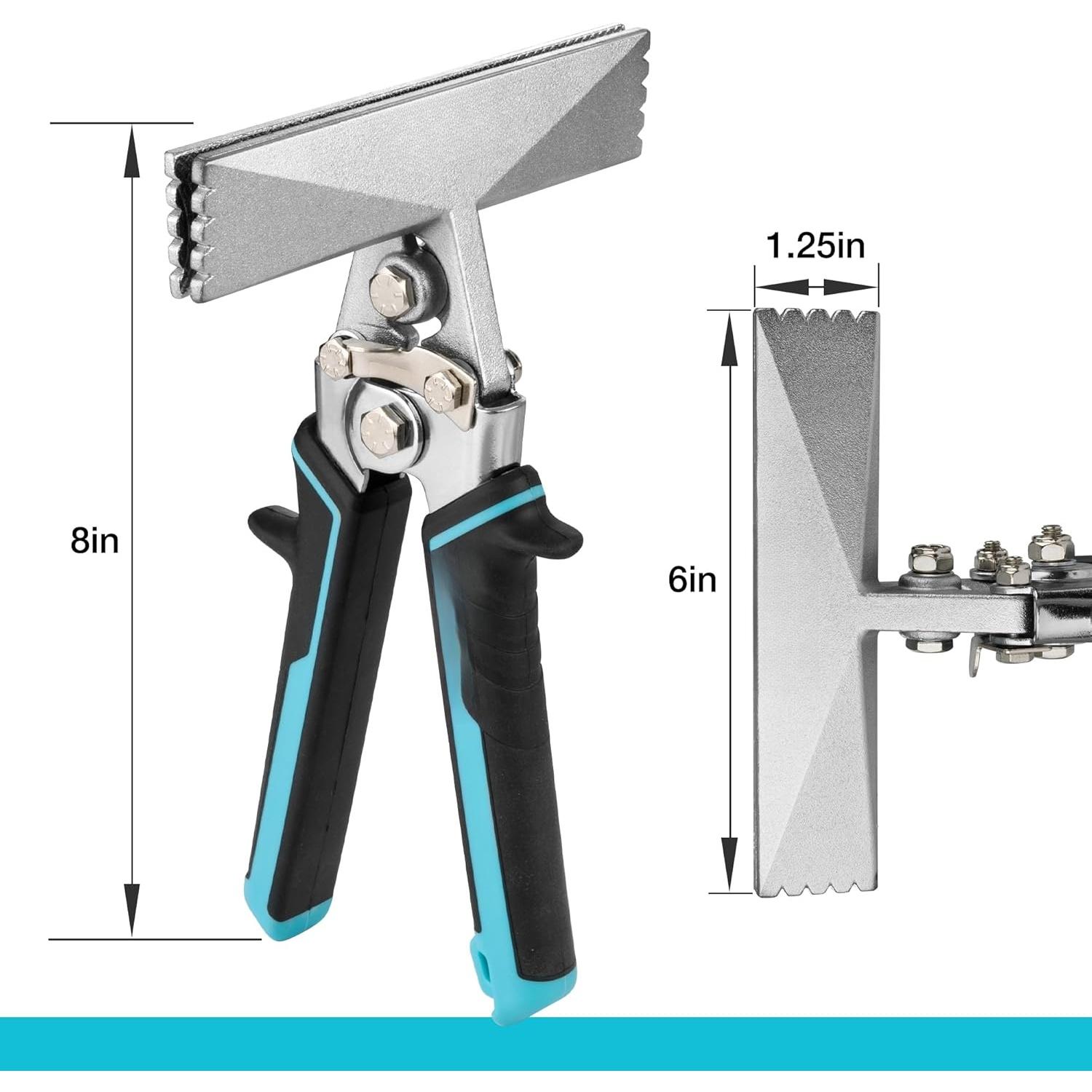 6 Inch Sheet Metal Bender, Hand Seamers Sheet Metal Tools with TPR Handle, Straight Jaw Metal Bending Pliers for Bending, Seaming and Flattening Metal 6 Inch Sheet Metal Bender, Hand Seamers Sheet Metal Tools with TPR Handle, Straight Jaw Metal Bending Pliers for Bending, Seaming and Flattening Metal