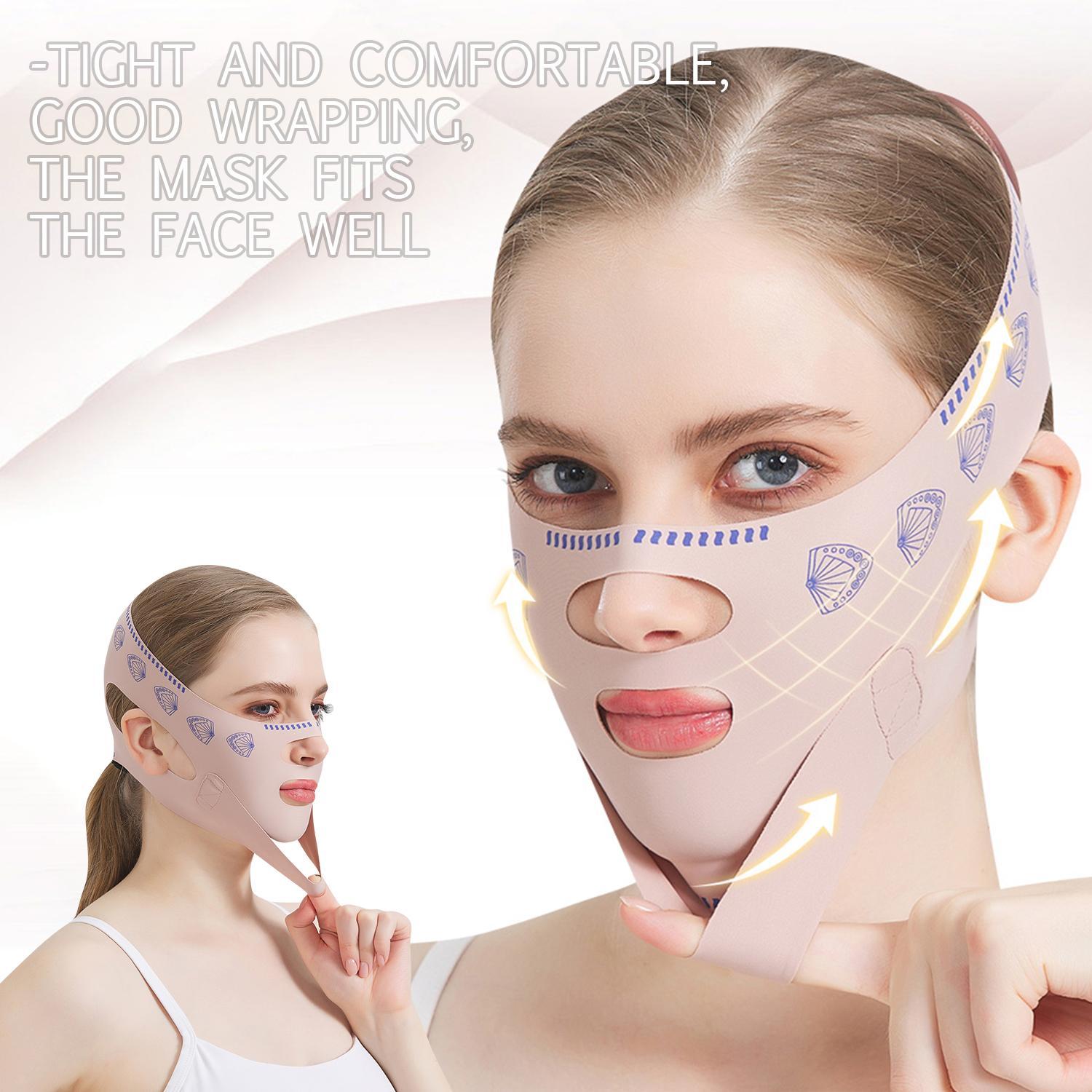 Breathable V-line Facial Masks, 2 Counts Adjustable Facial Bandage for Firming Skin, Facial Beauty Tool for Women